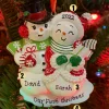 Snowmen Couple Personalized Christmas Ornament OR2390