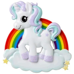 Unicorn Personalized Christmas Ornament OR1652