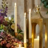 Uyuni 11" Moving Flame White Unscented Taper Candle Set Of 2 4034512