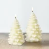 Uyuni 7" Or 8" Ivory Christmas Tree Flicker Flame Candle