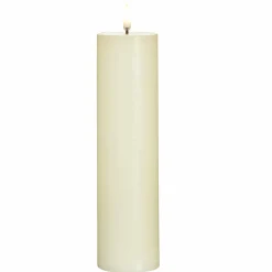 Uyuni 2.25" X 9.75" Ivory Flat Top Flicker Flame Pillar Candle 4034509