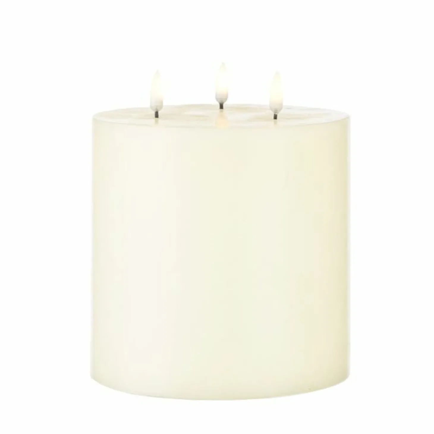 Uyuni 6" X 7" Large Ivory Triflame Candle 4034551