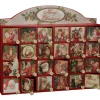 Vintage Inspired Merry Santas Wooden Advent Calendar 45207